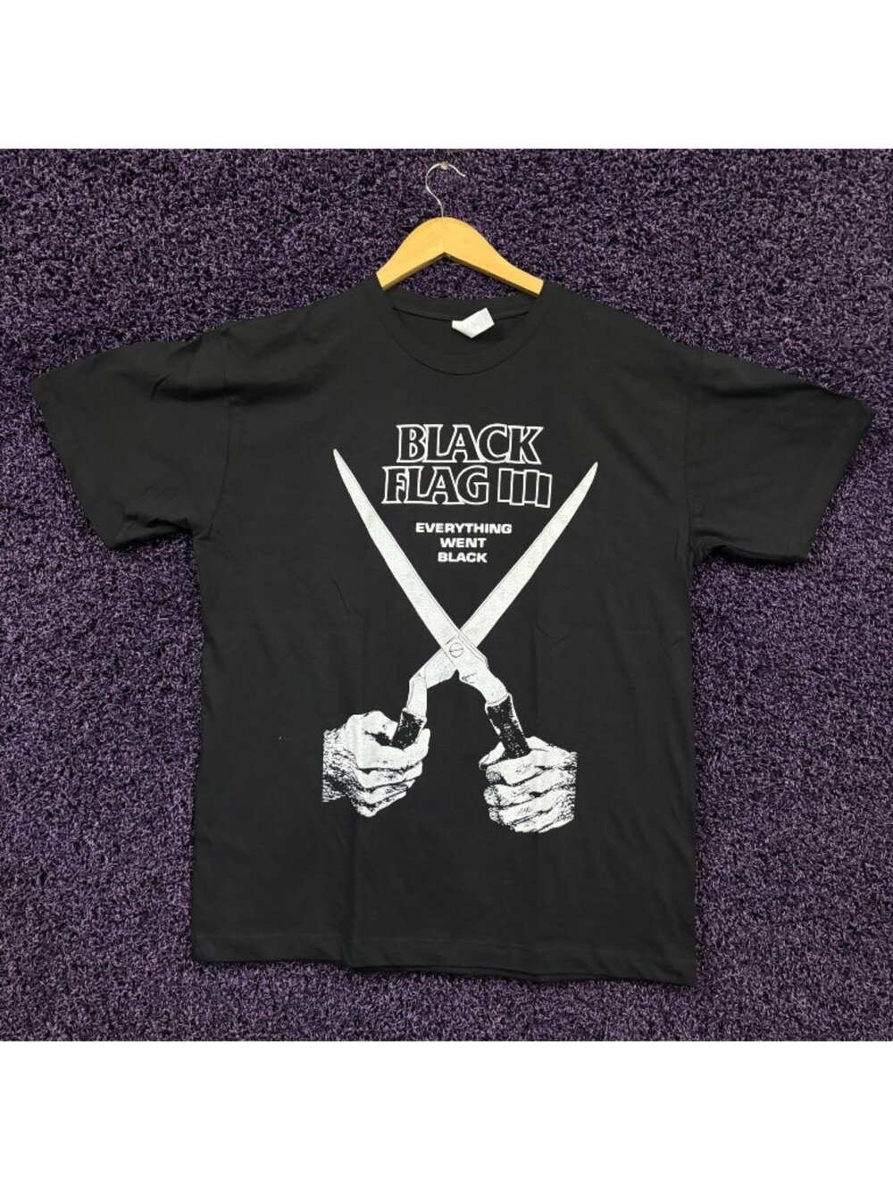 Black Flag Everything Went Black Art Hardcore Punk T-Shirt L